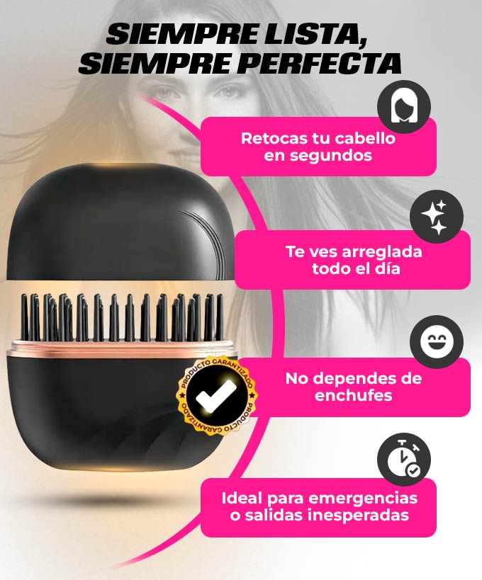 Mini plancha de pelo portátil