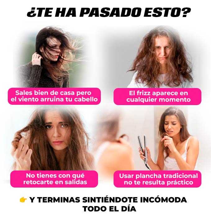 Mini plancha de pelo portátil