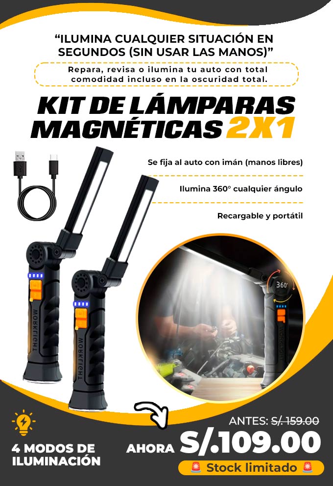 Kit Lamparas Magnéticas 2x1